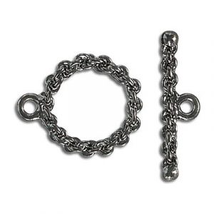 Toggle clasp, black nickel finish, lead/cad safe. (SKU# CLT3441/BN). Sold per pack of 25