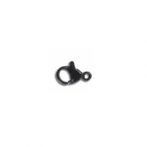 Lobster clasp, 10mm, stainless steel, black. (SKU# CLZ23XS/BSS). Sold per pack of 12