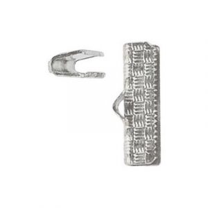 Connector, 3/4", 19mm, rhodium imitation. (SKU# CN23877/WH). Sold per pack of 100