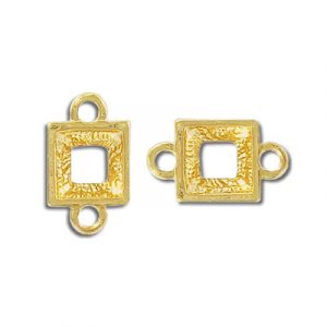 Connecteur en étain, 8mm, plaqué couleur or sans plomb. Vendu en paquet de 12. (SKU# CN2493/8/GL)