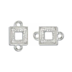 Connecteur en étain, 8mm, plaqué couleur antique argent sans plomb. Vendu en paquet de 12. (SKU# CN2493/8/SPL)