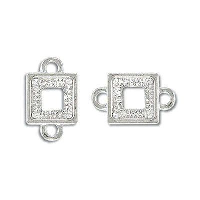 Connecteur en étain, 8mm, plaqué couleur antique argent sans plomb. Vendu en paquet de 12. (SKU# CN2493/8/SPL)
