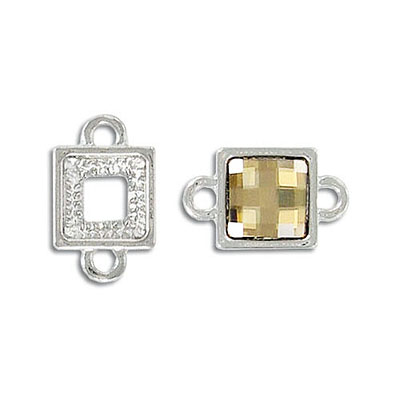 Connecteur en étain, 8mm, plaqué couleur antique argent sans plomb. Vendu en paquet de 12. (SKU# CN2493/8/SPL) – Image 2