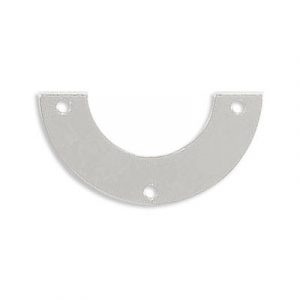 Connector, 25x13mm, brass core, rhodium color electroplated. (SKU# CN290/WH). Sold per pack of 12