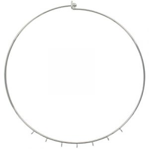 Necklace choker wire with 7 loops nickel. (SKU# CW253/7R/WH). Sold per pack of 12