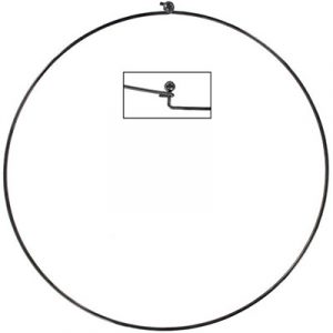 Necklace, choker wire with ball and hook ends, 15 cm (5.5 inches) diameter, black nickel plate. (SKU# CWNR1B/BN). Sold per pack of 12