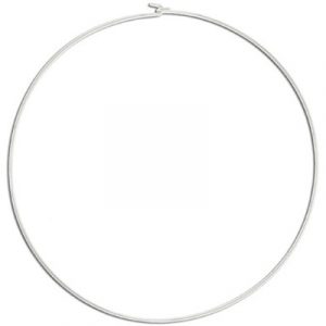 Necklace choker wire with 2 hook ends silver plate. (SKU# CWNR1/SPL). Sold per pack of 12
