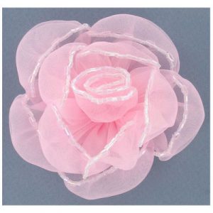 Flower pin 3 1/4 inch, pink (SKU# FP548/PINK). Sold individually.