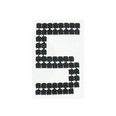 Iron-on mesh motif hot-fix no.5 black (SKU# HFNo.5/BLK). Sold per pack of 10