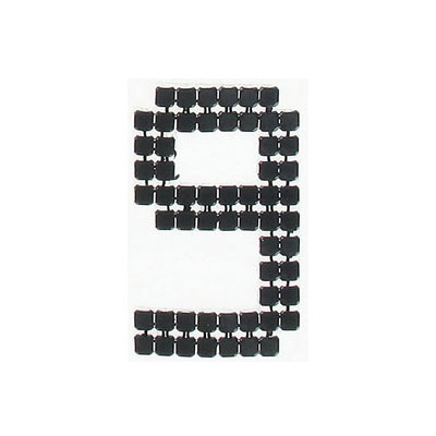 Iron-on mesh motif hot-fix no.9 black (SKU# HFNo.9/BLK). Sold per pack of 10