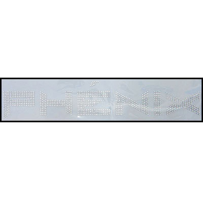 Phenix iron-on, 29x5cm, crystal (SKU# HFT-PHENIX). Sold individually.