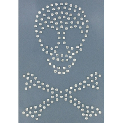 Pack of two skull transfers, crystal (SKU# HFTSKULL/101). Sold individually.