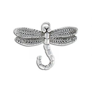 Metal pendant, 39x27mm, antique silver. (SKU# MP265D38/OXWH). Sold per pack of 25