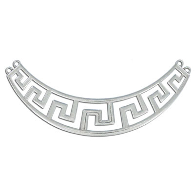 Metal pendant (connector), 99mm, antique silver. (SKU# MP90383/OXWH). Sold per pack of 12