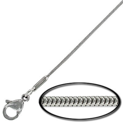 Neckchain, snake, stainless steel, 18 inch. (SKU# NC1.218/SS). Sold individually.