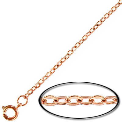 Neck chain, steel, copper plated, 18 inch. (SKU# NC250F18/CO). Sold per pack of 12