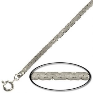 Neck chain, brass, imitation rhodium plated, 18 inch. (SKU# NC280SC18/WH). Sold per pack of 12