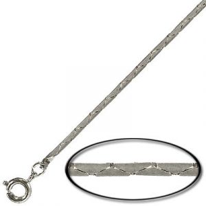 Neck chain, brass, imitation rhodium plated, 18 inch. (SKU# NC280SK18/WH). Sold per pack of 12