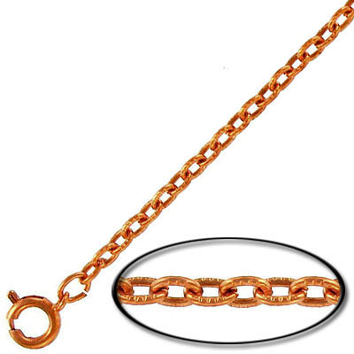 Chaîne de cou, acier, plaqué cuivre, 24 pouces. Vendu en paquet de 12. (SKU# NC880FR24/CO)