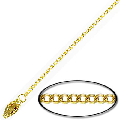 Chaîne de cou, laiton, plaqué or, 16 pouces. Vendu en paquet de 12. (SKU# NCMTP15016/GL)
