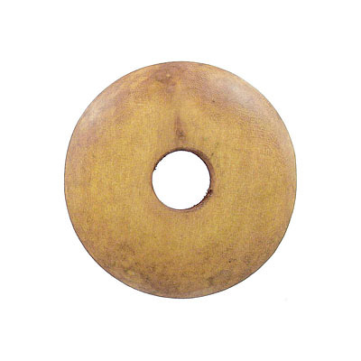 Pendentif en bois, grand plat, 55mm brun clair. Vendu en paquet de 12. (SKU# PHC55MM/LTBRN)