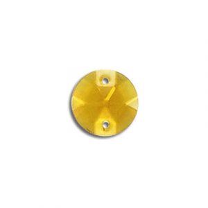 Pierre à coudre rond, topaze, 11mm. Vendu en paquet de 72. (SKU# SJ11MM/227)