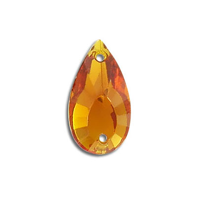 Sew-on jewel pear shaped, topaz, 20x11mm size (SKU# SJ20X11/227). Sold per pack of 24