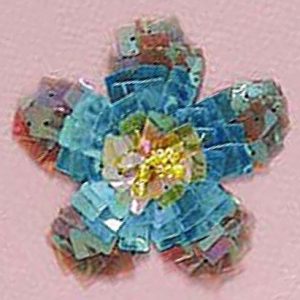 Sequin beaded motif brown (SKU# SM1933/ABBRN). Sold individually.