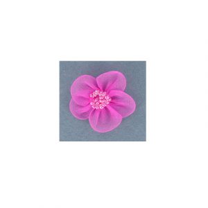 Appliques en paillettes, fleur, fuchsia, 3cm (1.25"). Vendu en paquet de 12. (SKU# SM3230/FU)