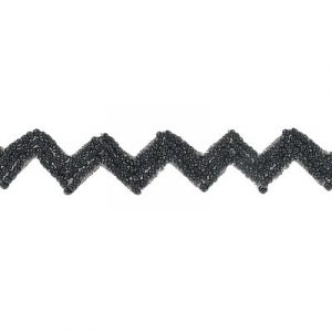 Sequin motif black (SKU# SMF311/BLK). Minimum order is 1 meter.