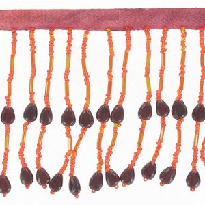 Frange orange. La commande minimum est de 1 verge. (SKU# SMF762)