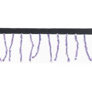 Fringe 1 inch, 2-cut lilac on lilac tape (SKU# SMF791/LILAC). Minimum order is 1 yard.
