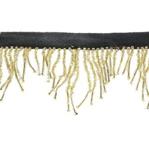 Frange zig-zag or pâle. La commande minimum est de 1 verge. (SKU# SMF828/LGL)