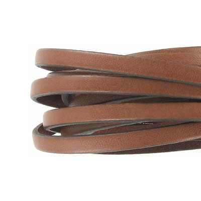 5x2mm Light Brown Flat Leather Cord, Leather for Bracelet Making