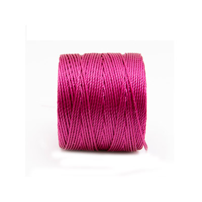 Beadsmith thread s-lon bead cord, 0.50mm, each spool: 70.4 metres (77 yards), magenta, (4 spools/pkg). (SKU# TT/SLON/MAG). Sold individually.