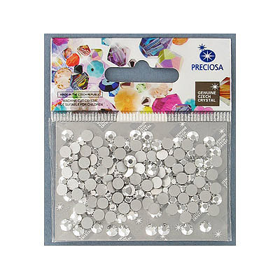Preciosa chaton rose, machine cut, VIVA 12, ss20 size, crystal CAL (labrador). (SKU# CRMVP/SS20/302). Sold per pack of 144
