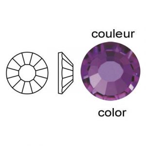 BULK - EN GROS! Preciosa chaton rose, machine cut, VIVA 12, ss16 size, amethyst. (SKU# CRMV/SS16/202). Sold per pack of 1440