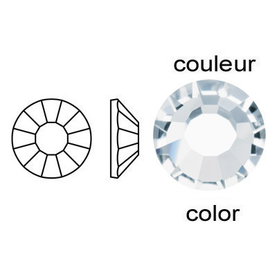BULK - EN GROS! Preciosa chaton rose, machine cut, VIVA 12, ss20 size, crystal color. (SKU# CRMV/SS20/101). Sold per pack of 1440
