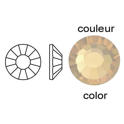 BULK - EN GROS! Preciosa chaton rose, machine cut, VIVA 12, ss20 size, light Colorado topaz color. (SKU# CRMV/SS20/215). Sold per pack of 1440