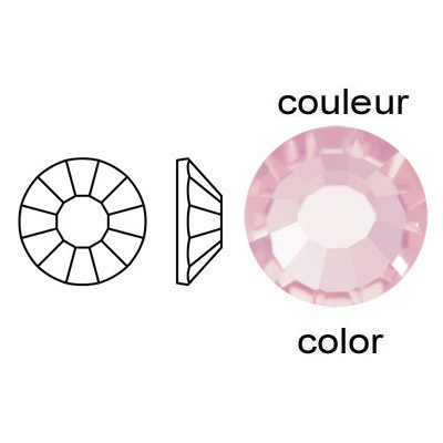 BULK - EN GROS! Preciosa chaton rose, machine cut, VIVA 12, ss20 size, light rose color. (SKU# CRMV/SS20/216). Sold per pack of 1440