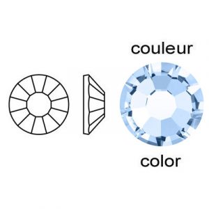 BULK - EN GROS! Preciosa chaton rose, machine cut, VIVA 12, ss20 size, light sapphire color. (SKU# CRMV/SS20/217). Sold per pack of 1440