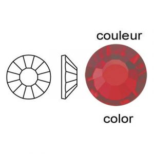 BULK - EN GROS! Preciosa chaton rose, machine cut, VIVA 12, ss20 size, light siam color. (SKU# CRMV/SS20/218). Sold per pack of 1440