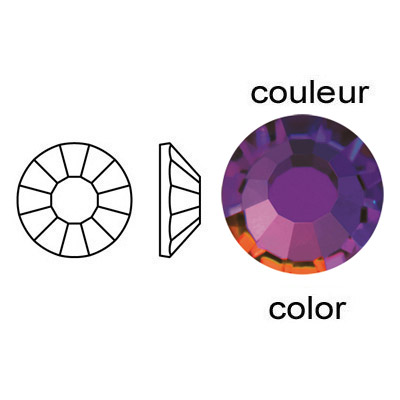 BULK - EN GROS! Preciosa chaton rose, machine cut, VIVA 12, ss20 size, crystal volcano color. (SKU# CRMV/SS20/405). Sold per pack of 1440