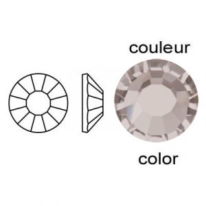 BULK - EN GROS! Chaton rose Preciosa, coupé à la machine, VIVA 12, cristal à dos plat, grandeur ss20, crystal velvet. Vendu en paquet de 1440. (SKU# CRMV/SS20/440)