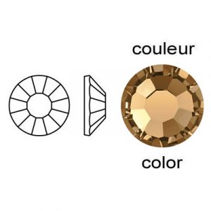 BULK - EN GROS! Preciosa chaton rose, machine cut, VIVA 12, ss30 size, smoked topaz color. (SKU# CRMV/SS30/226). Sold per pack of 288