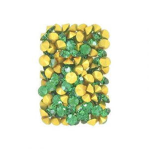 Crystal Swarovski 1100, Chaton Rhinestone. Green Tourmaline color. PP32 size. Foiled (SKU# PP32P/1100/210) Sold per pack of 144