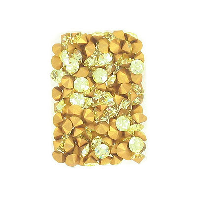 Crystal Swarovski 1100, Chaton Rhinestone. Jonquil color. PP32 size. Foiled (SKU# PP32P/1100/213) Sold per pack of 144