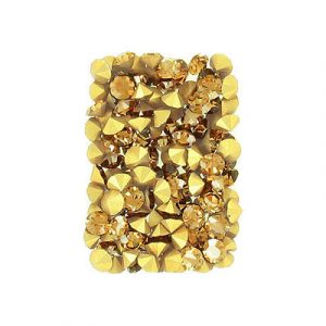 Crystal Swarovski 1100, Chaton Rhinestone. Light Smoked Topaz color. PP32 size. Foiled (SKU# PP32P/1100/219) Sold per pack of 144