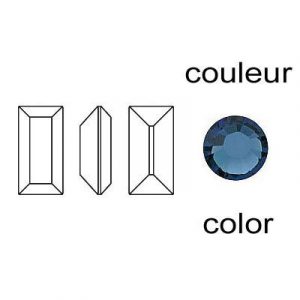 Crystal Swarovski 4501, Baguette Fancy Stone. Montana color. 5x2mm size. (SKU# 4501/5X2/220) Sold per pack of 720