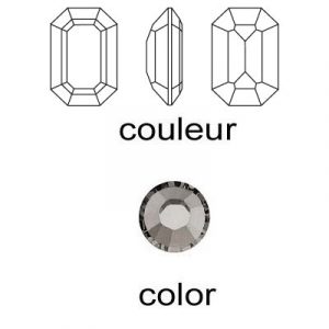 Crystal Swarovski 4610, Octagon Fancy Stone. Black Diamond color. 5x3mm size. (SKU# 4610/5X3/204) Sold per pack of 12